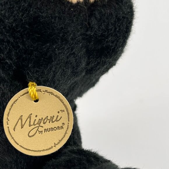 Aurora Miyoni Black Bear Stuffed Animal Plush 12" - Picture 5 of 6